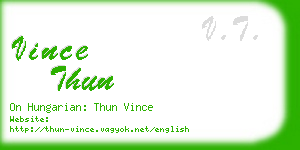 vince thun business card